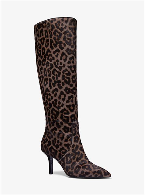 michael kors katerina plus|Katerina Leopard Calf Hair Knee.